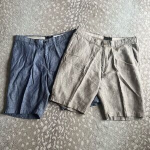 Jos. A. Bank Reserve Collection Traditional Fit Linen Shorts Set